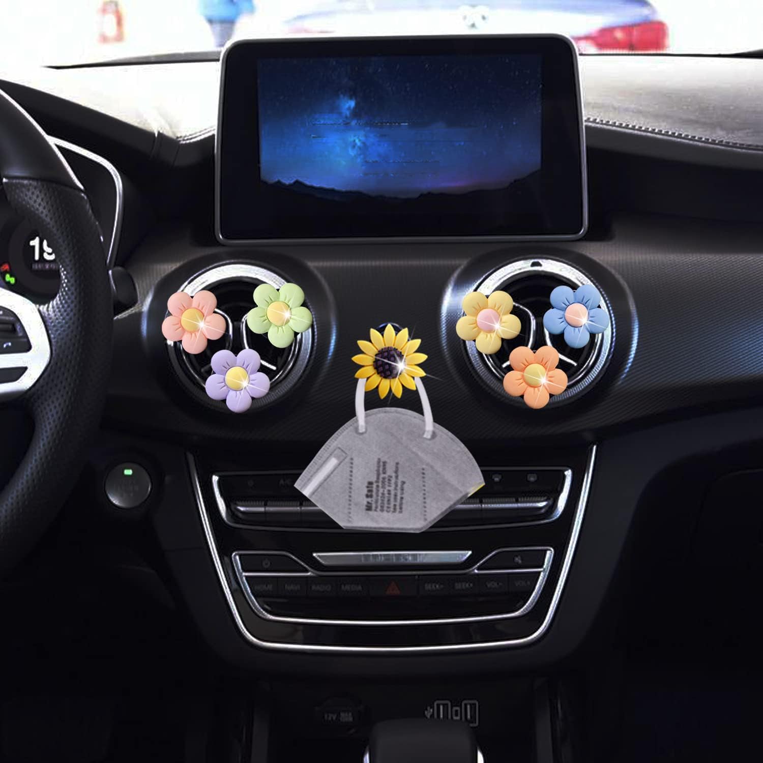 Dash Daisies - Car Vent Clip Set (6-Pack)