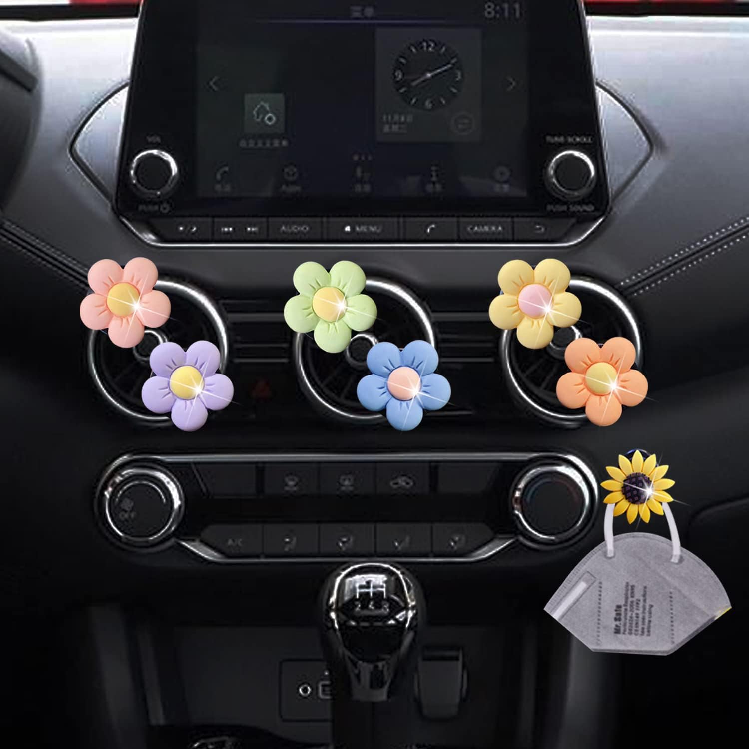 Dash Daisies - Car Vent Clip Set (6-Pack)