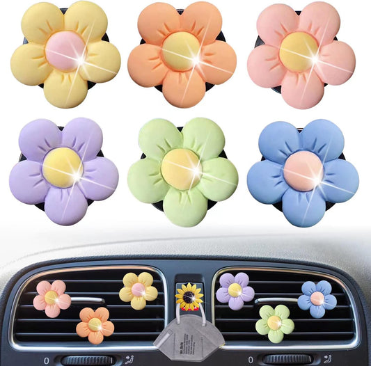 Dash Daisies - Car Vent Clip Set (6-Pack)